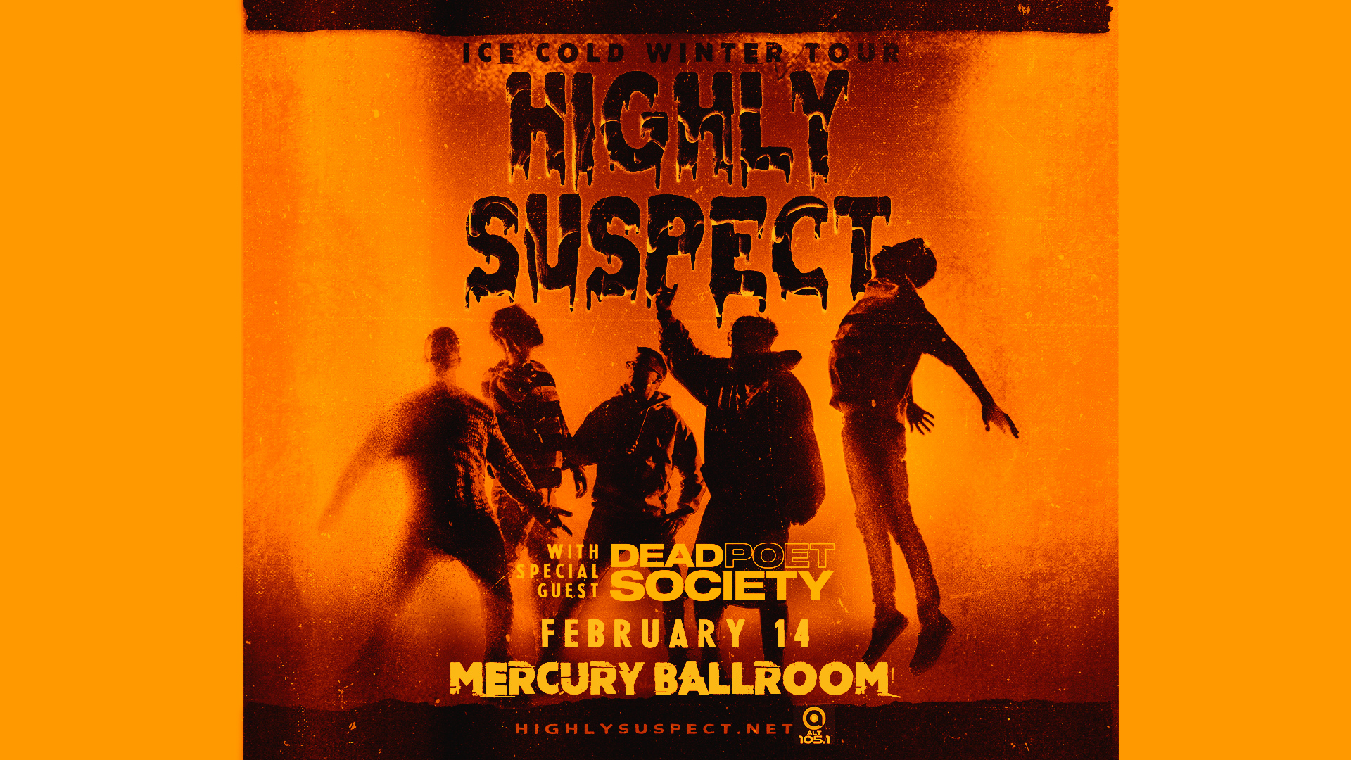 <h1 class="tribe-events-single-event-title">ALT 105.1’s Winter Icebreaker with Highly Suspect @ Mercury Ballroom</h1>