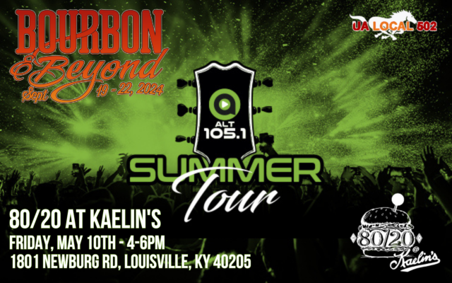 The ALT Summer Tour is back! Win Bourbon & Beyond passes this Friday at 80/20 at Kaelin's!